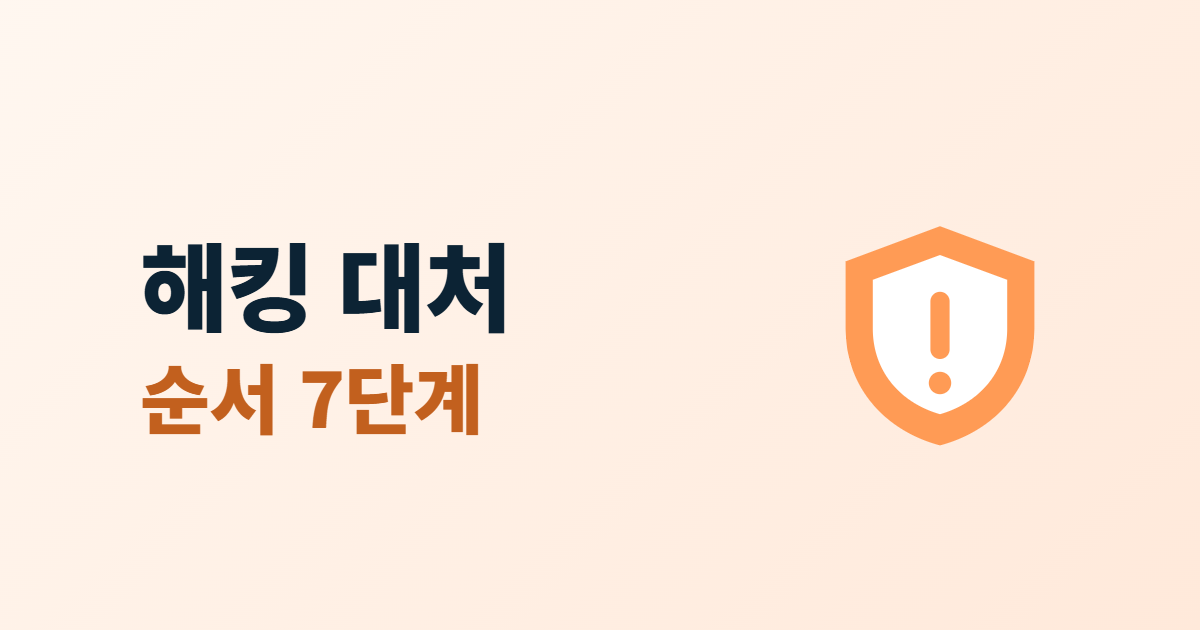 홈페이지 해킹 대처 순서 7단계, 의심될 때 무엇부터 할까